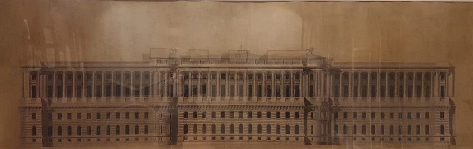 Василий Иванович Баженов. Большой Кремлевский дворец. 1769, бумага, тушь, клей