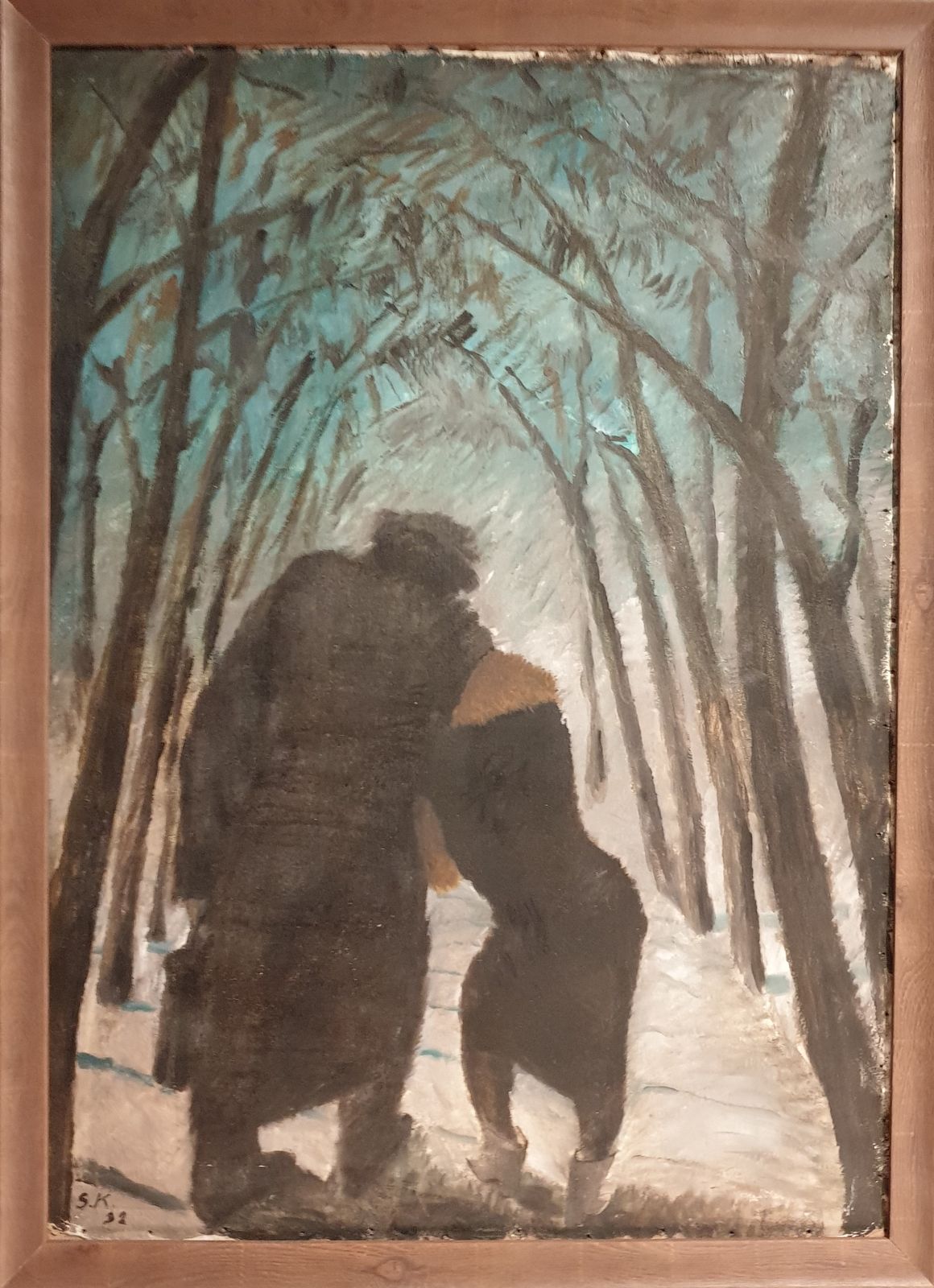 Сергей Кольцов. Двое. 1932 картон, темпера
