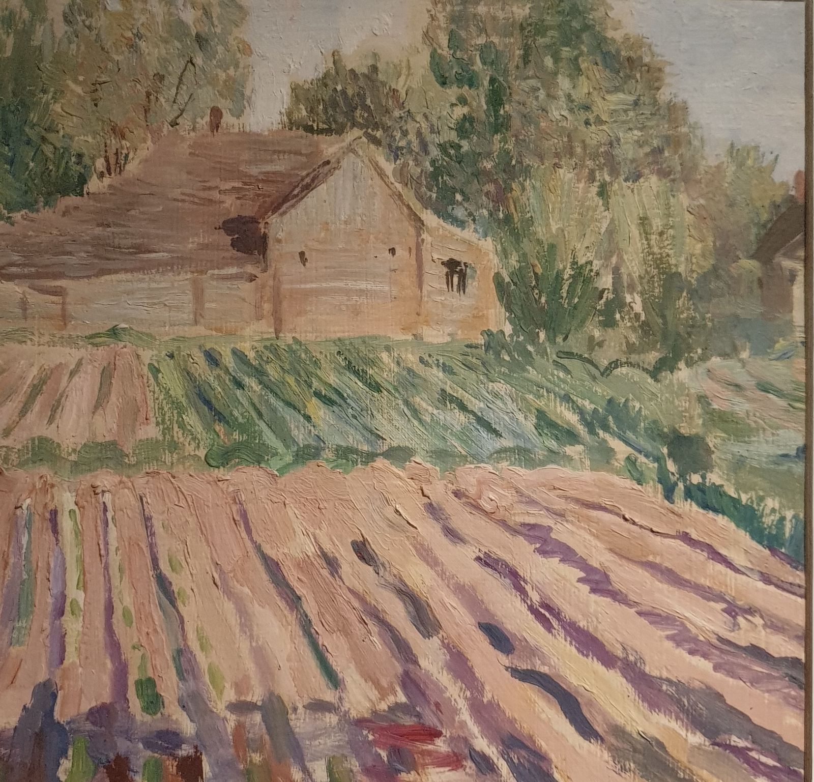 Александра Кольцова-Бычкова. Огороды. холст, масло