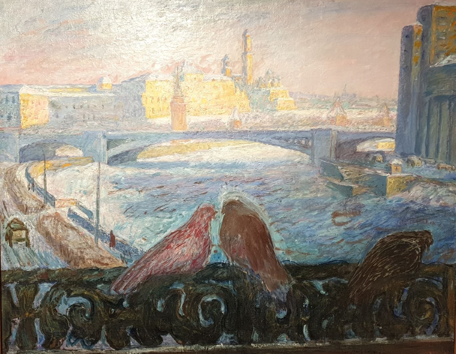 Александра Кольцова-Бычкова. Кремль. Зимняя сказка 1960-е, холст, масло