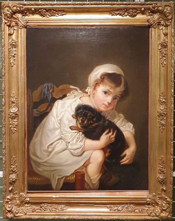 Тропинин Василий Андреевич (1780-1857) Девочка с собакой. 1831 холст, масло