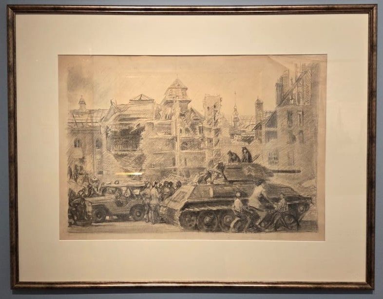 Мочальский Дмитрий Константинович (1908-1988) Рисунок из серии Берлин. Бумага, графитный карандаш