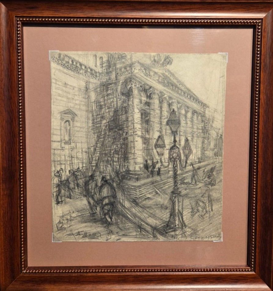 Скородумова Таисия Николаевна (1928-2020) Большой театр. Бумага, карандаш
