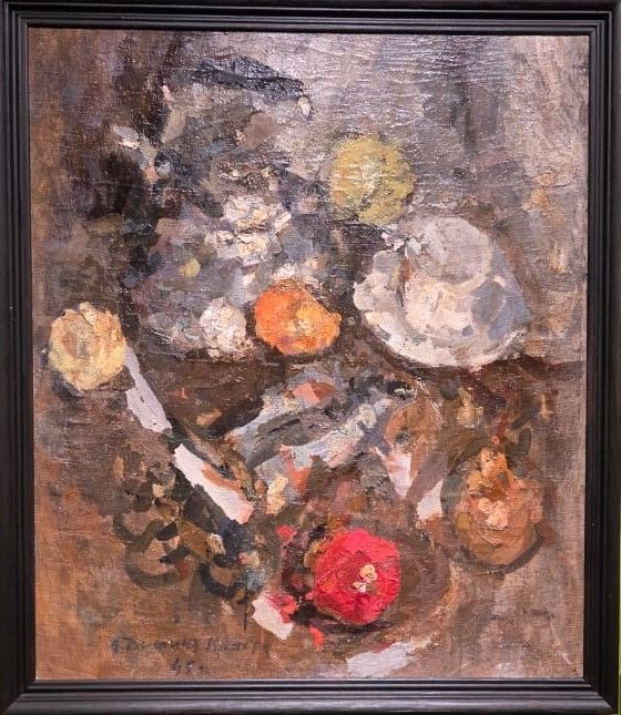 Диффинэ-Кристи Валентина Михайловна (1918-2010) Натюрморт с чайником Холст, масло