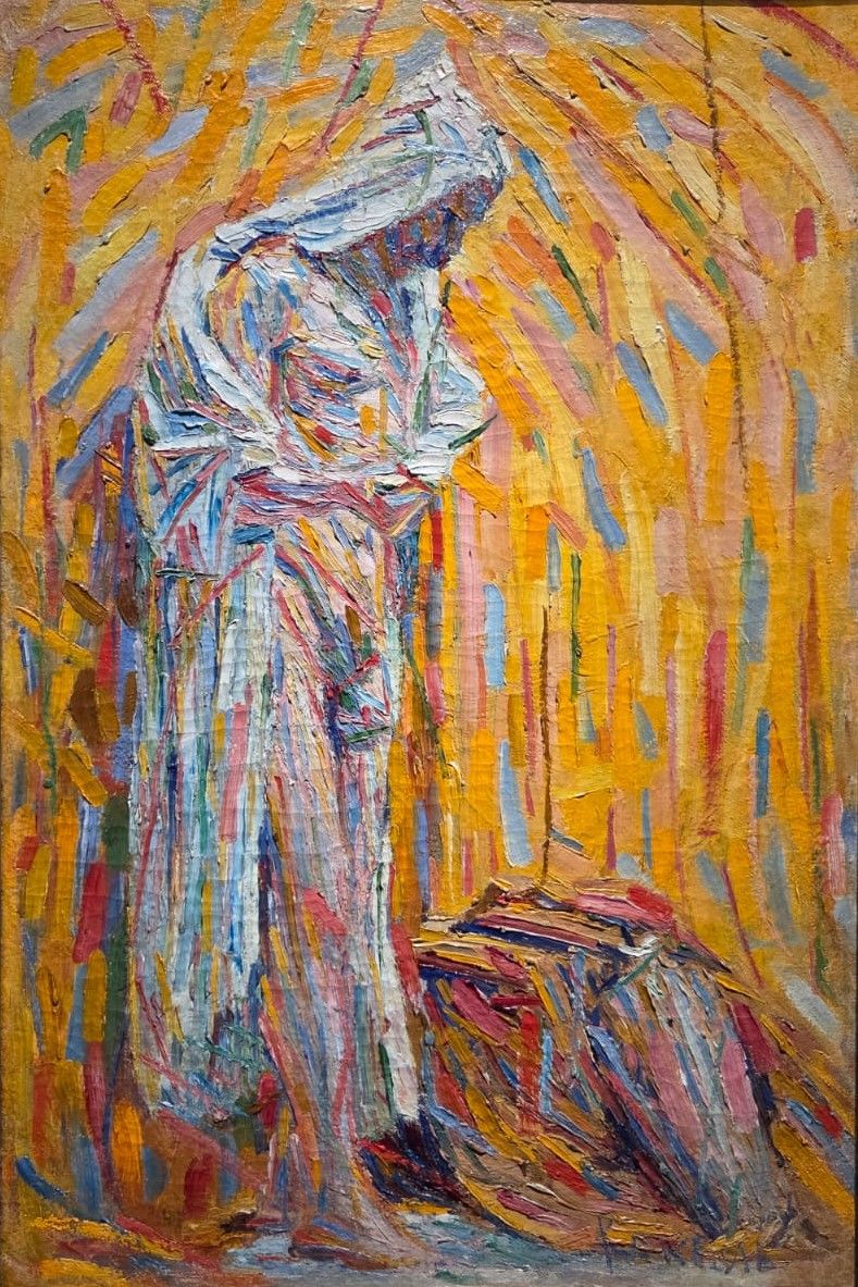 Алексей Кокель. Полуобнаженный натурщик. 1906-1907. холст, масло