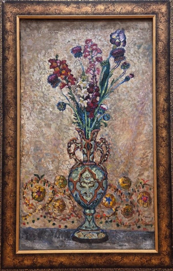 Натюрморт. Цветы в вазе. Конец 1900-х. холст, масло