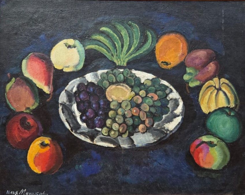 Натюрморт с бананом. Около 1910. холст, масло