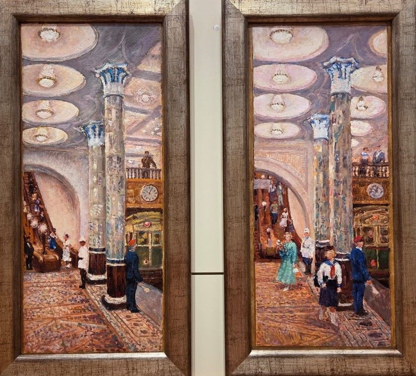 Эскизы панно для банкетного зала гостиницы "Москва". 1937. холст, масло