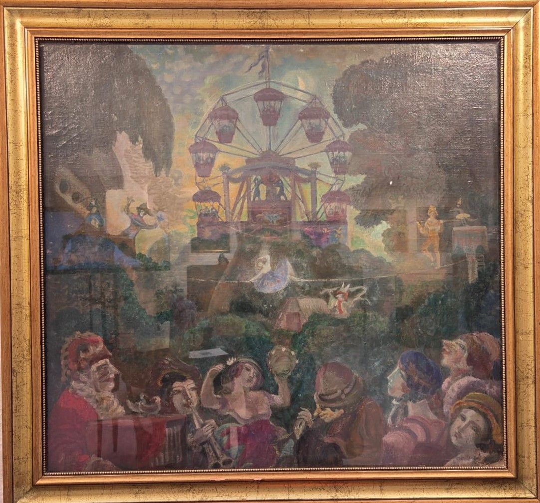 Судейкин С.Ю. Карусель 1910 картон, темпера