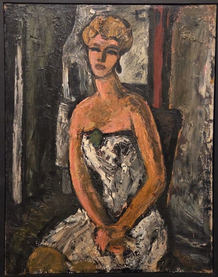 Портрет девушки в белом платье. 1964 холст, масло