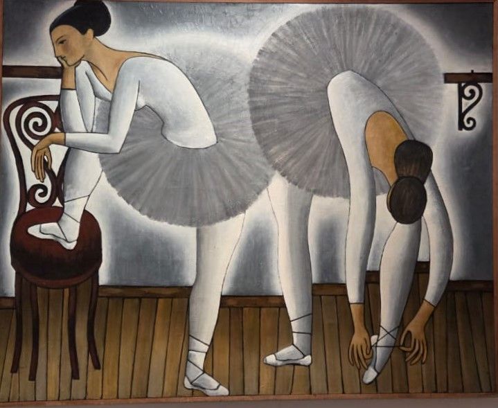 В балетном классе. 1972-1974 холст, масло