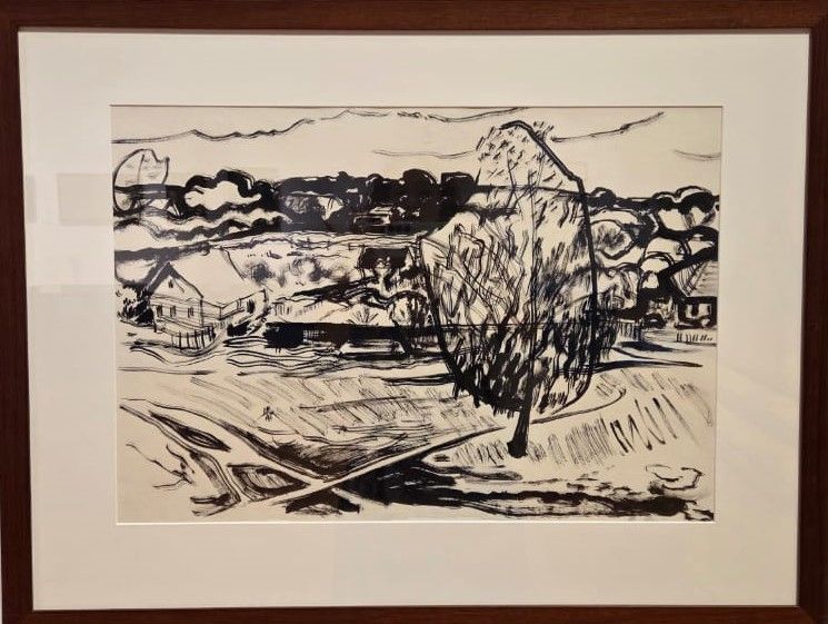 Таруса. 1961 бумага, тушь, кисть
