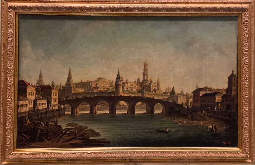 Федор Яковлевич Алексеев. Вид Московского Кремля со стороны Каменного моста . Между 1800 и 1810 холст, масло