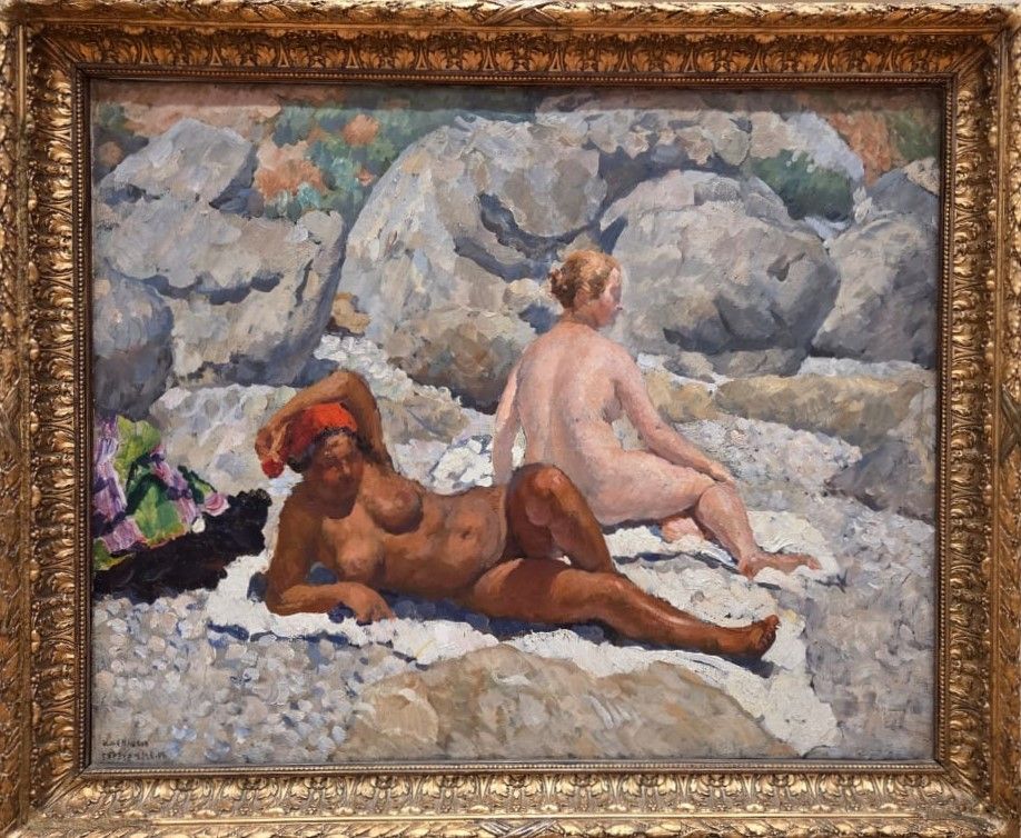 Гурзуф. Женский пляж (с двумя фигурами). 1925. холст, масло