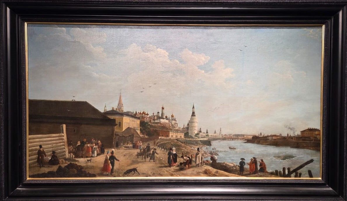 Жерар Делабарт. Вид на Кремль от Каменного моста в Москве 1795 холст, масло