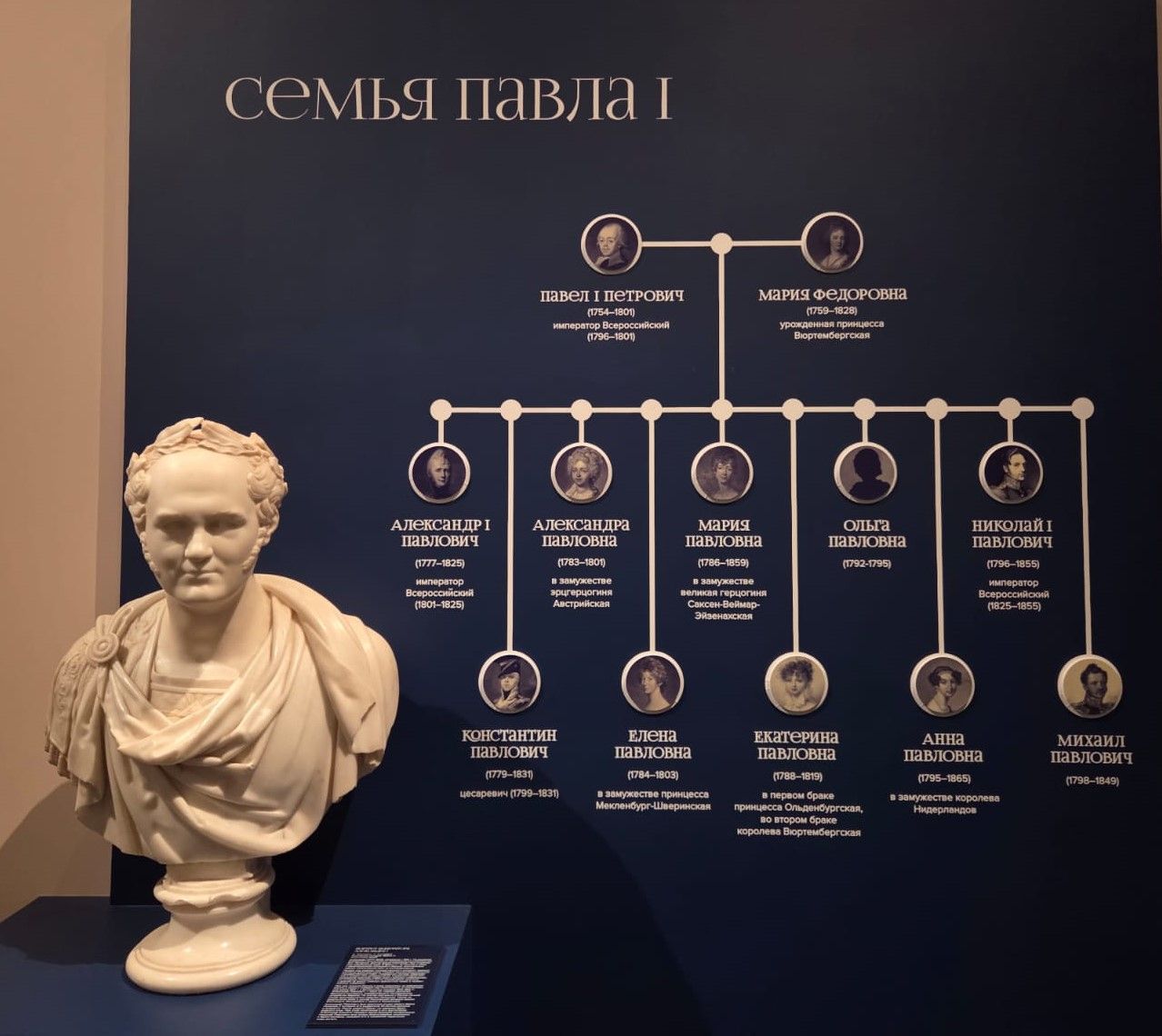 Портрет императора Александра I А.Трискорни, П.Трискорни 1820-е белый мрамор, резьба