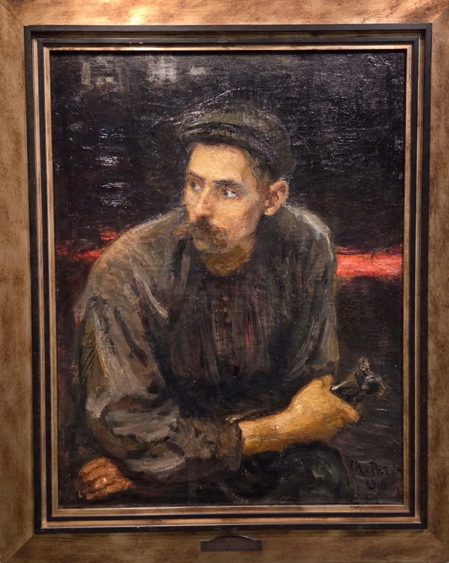 Илья Репин. Портрет рабочего. 1919 холст, масло