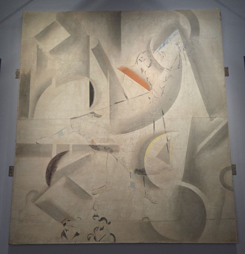 Любовь на сцене. 1920 холст, гуашь, темпера