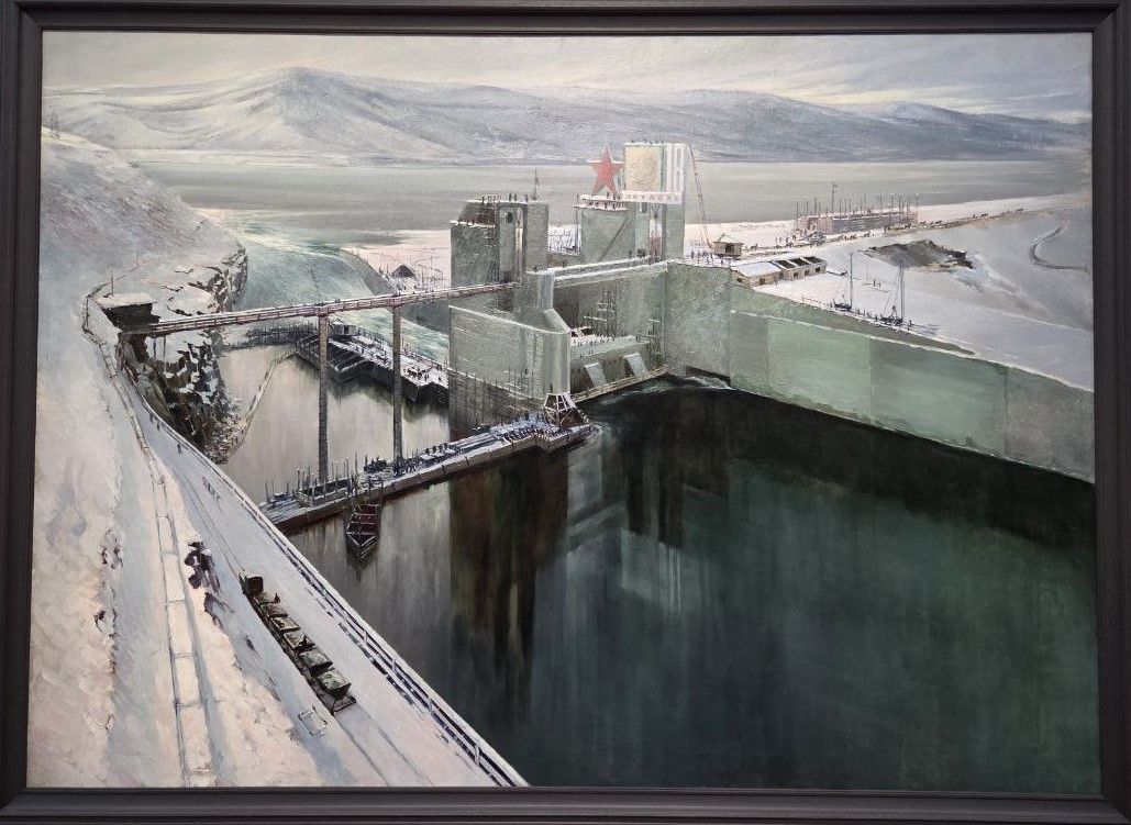 Александр Меркулов. Самая северная электростанция. Тулома 1937 холст, масло