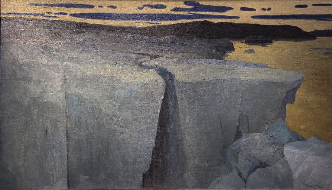 Александр Борисов. Полное солнечное затмение на Новой Земле в 1896 году. холст, масло