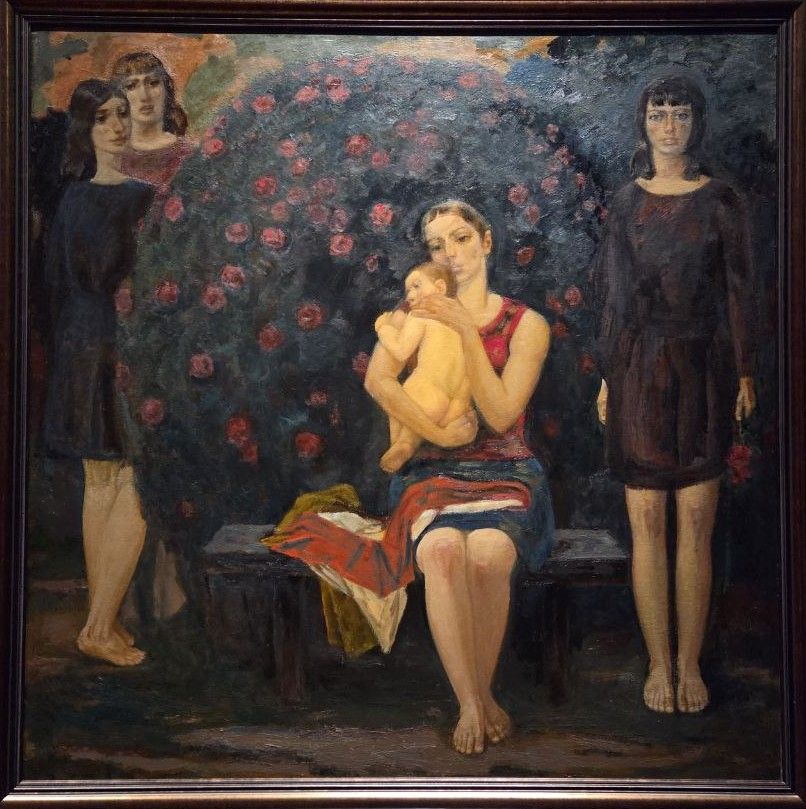 Куст роз 1996 холст, масло