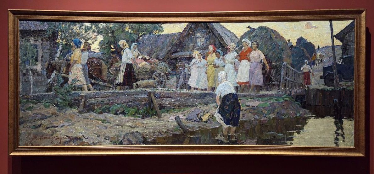 Песня. С сенокоса 1957 холст, масло