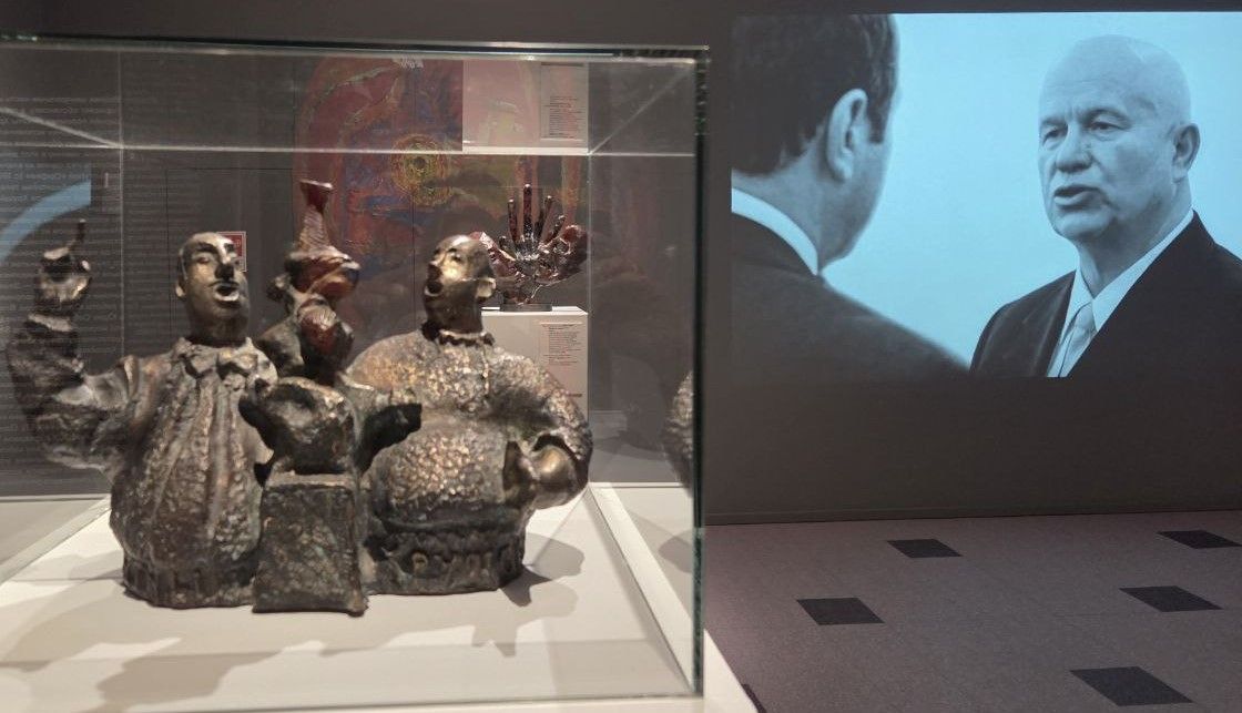 Владимир Лемпорт Диспут Э.Неизвестного с Н.С.Хрущёвым 1962 бронза