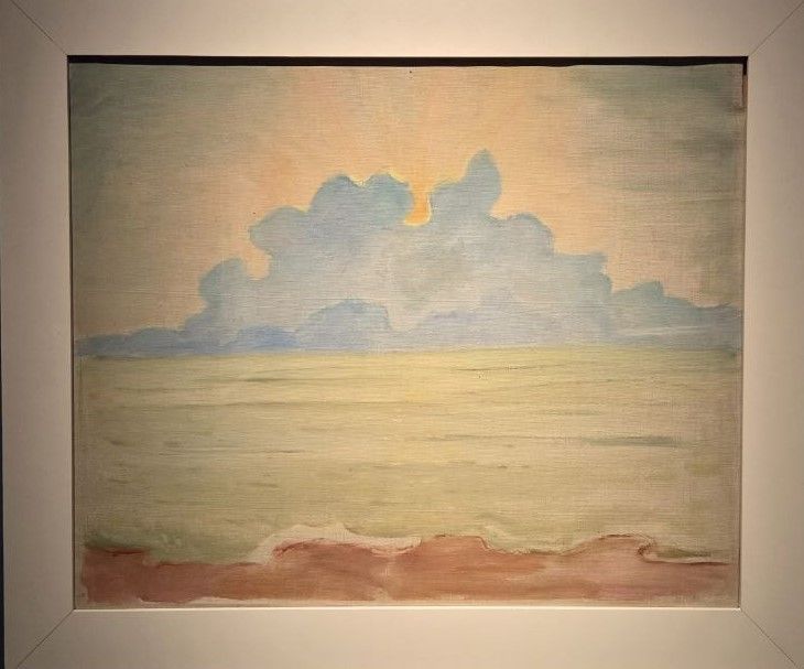 Елена Бебутова Море с синим облаком 1960-е картон, масло