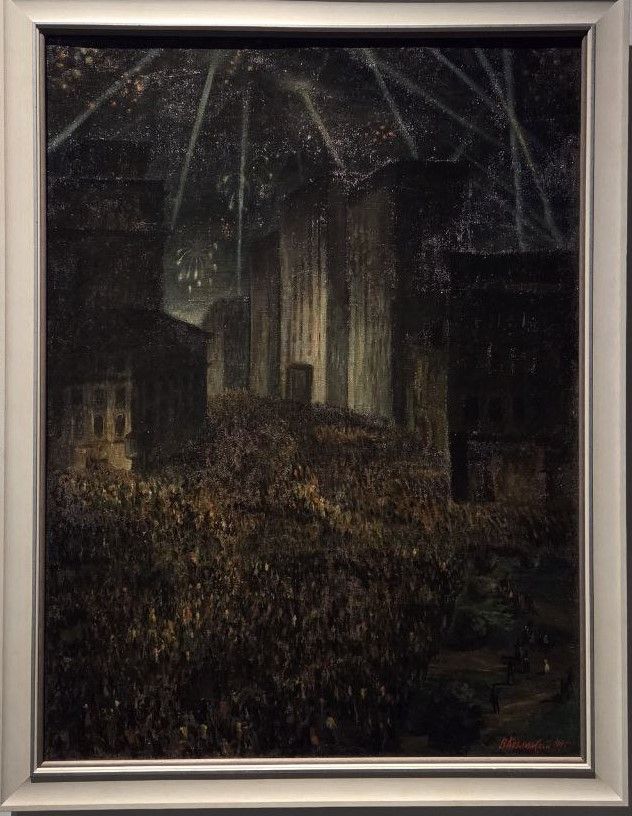 Владимир Козлинский 9 мая 1945 года. Вечер. 1945 холст, масло