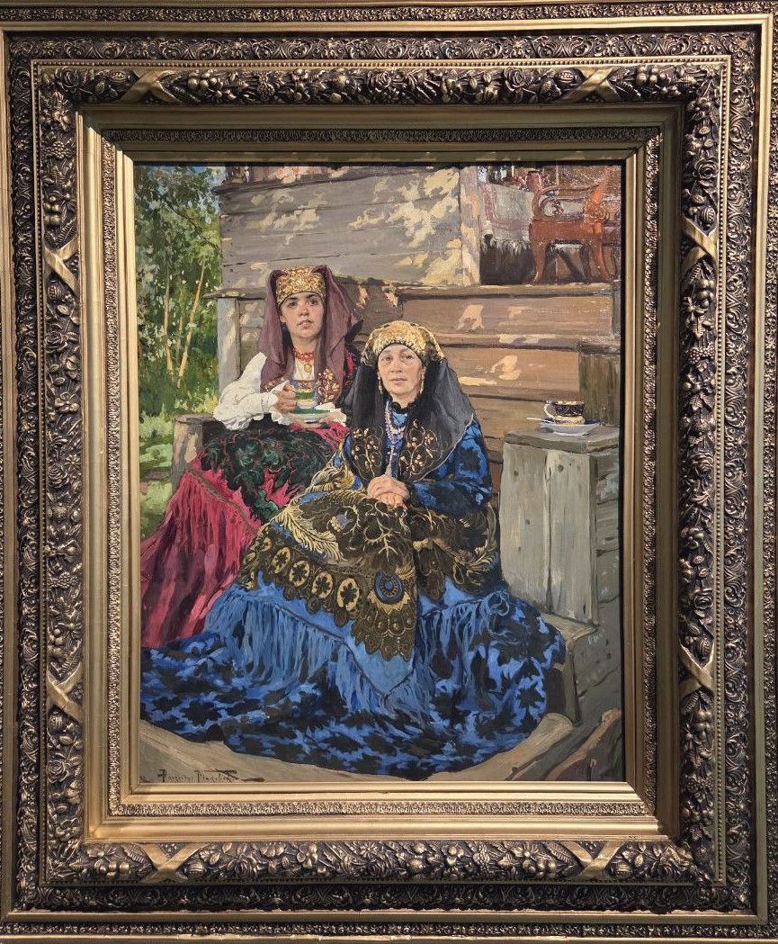 Александр Маковский Купчихи. Чаепитие. 1916 холст, масло