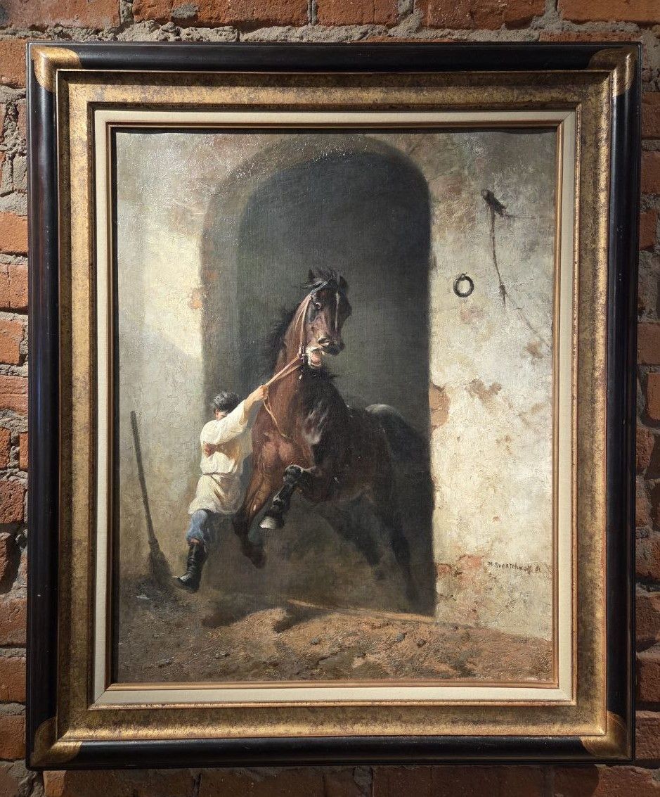 Николай Сверчков. Ретивый конь. 1861 холст, масло