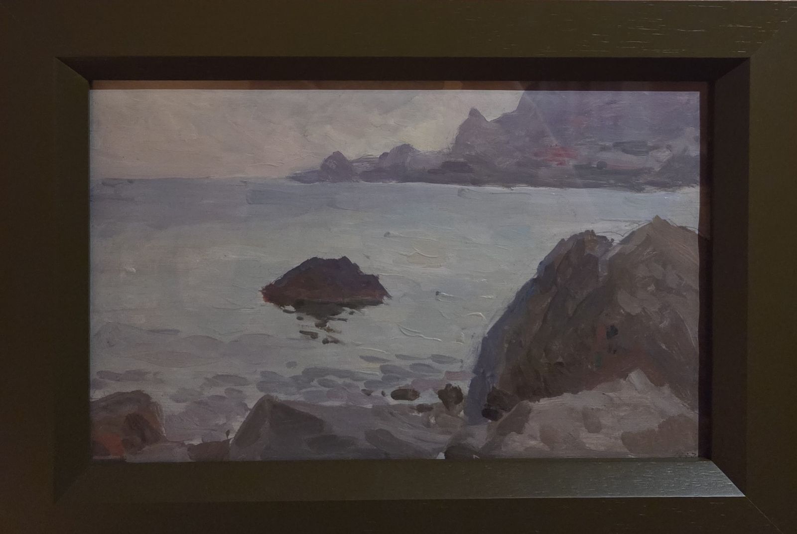 Андрей Юмашев. Вид на гору Кошку. 1937 фанера, масло