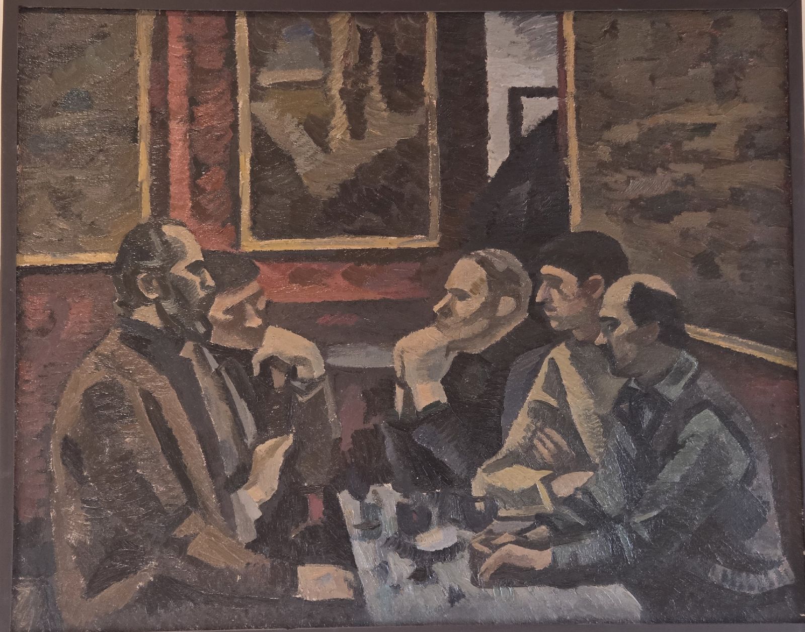 Иванов В.И. В кафе "Греко". Эскиз 1973 холст, масло