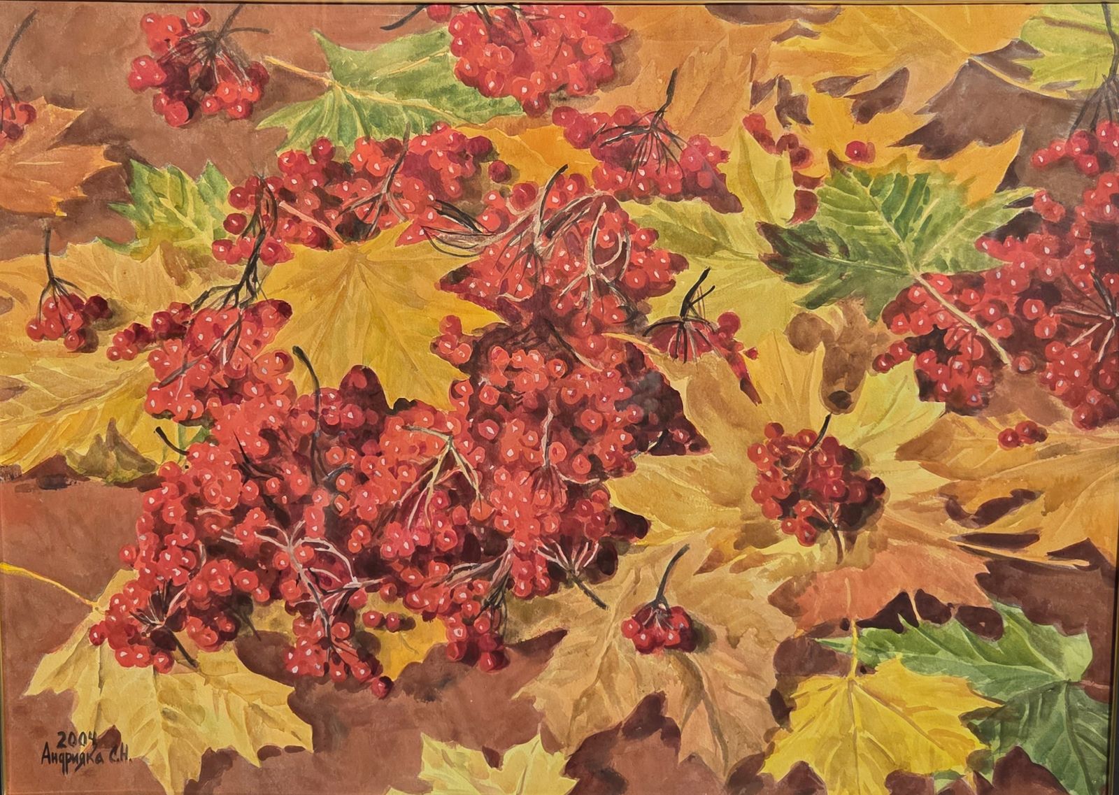 Андрияка С.Н. Калина. 2004 бумага, акварель