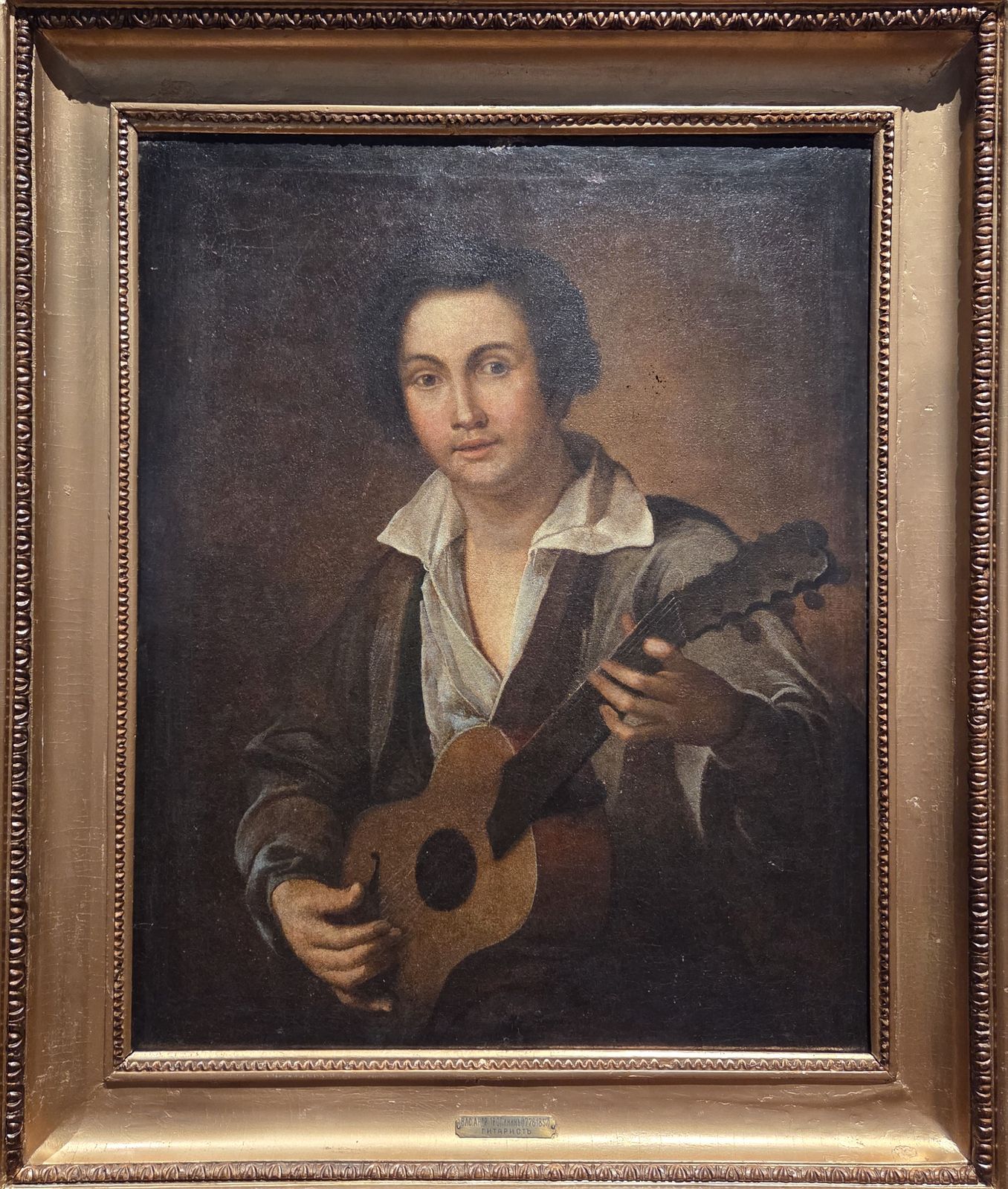 Василий Тропинин. Гитарист 1823 холст, масло