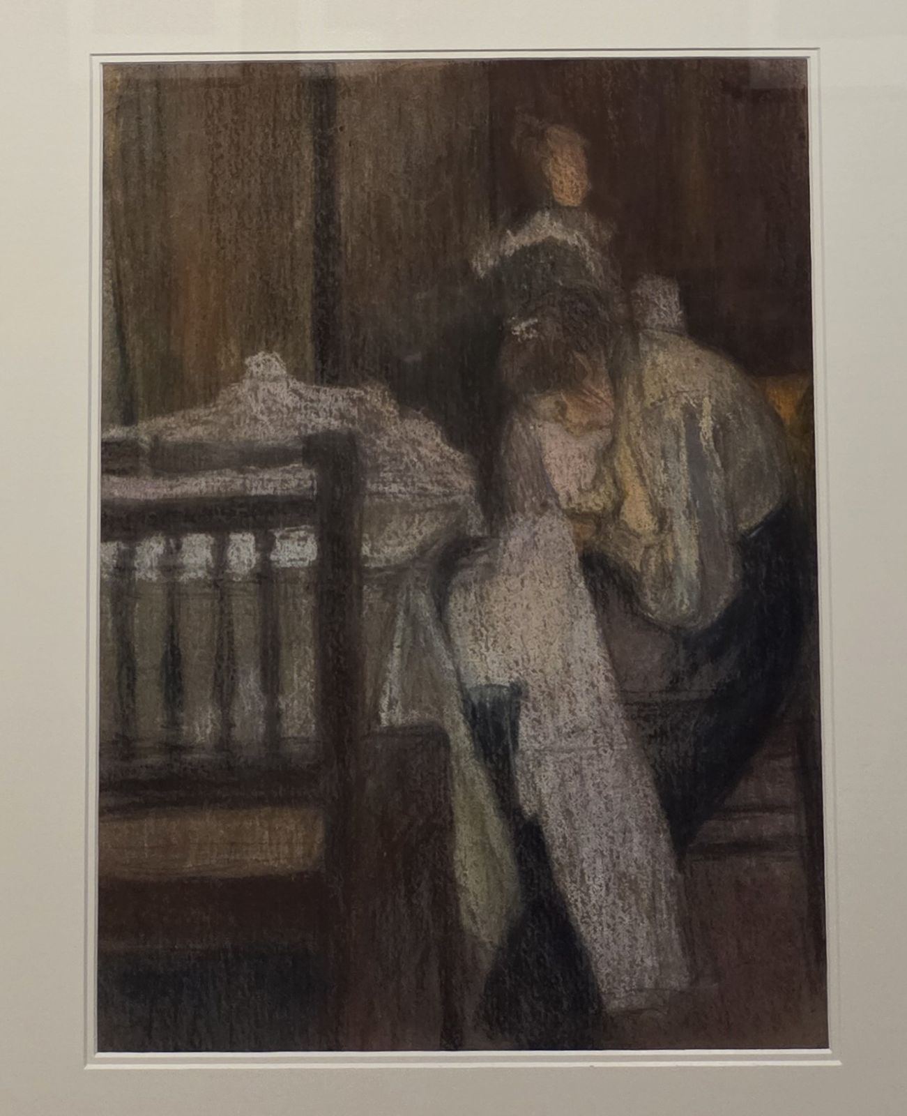 Наталия Гончарова. За шитьем 1903-1905 картон, пастель