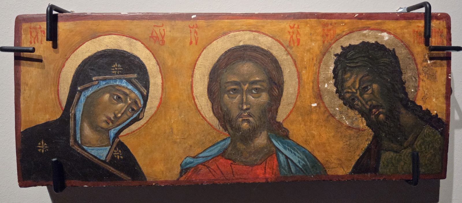 Ю.Н.Рейтлингер Деисус 1970-е-1980-е дерево, левкас, темпера