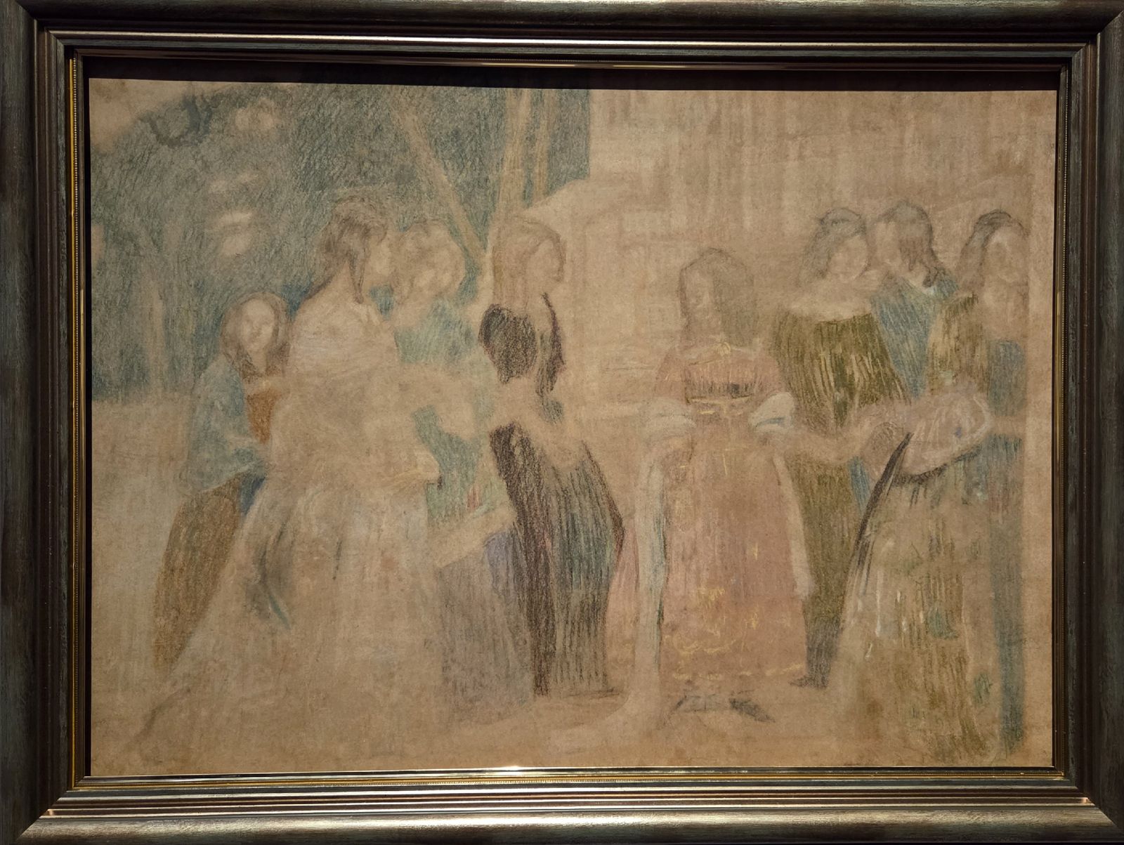 Реквием. эскиз-вариант неосуществленной композиции 1905 бумага на картоне, пастель