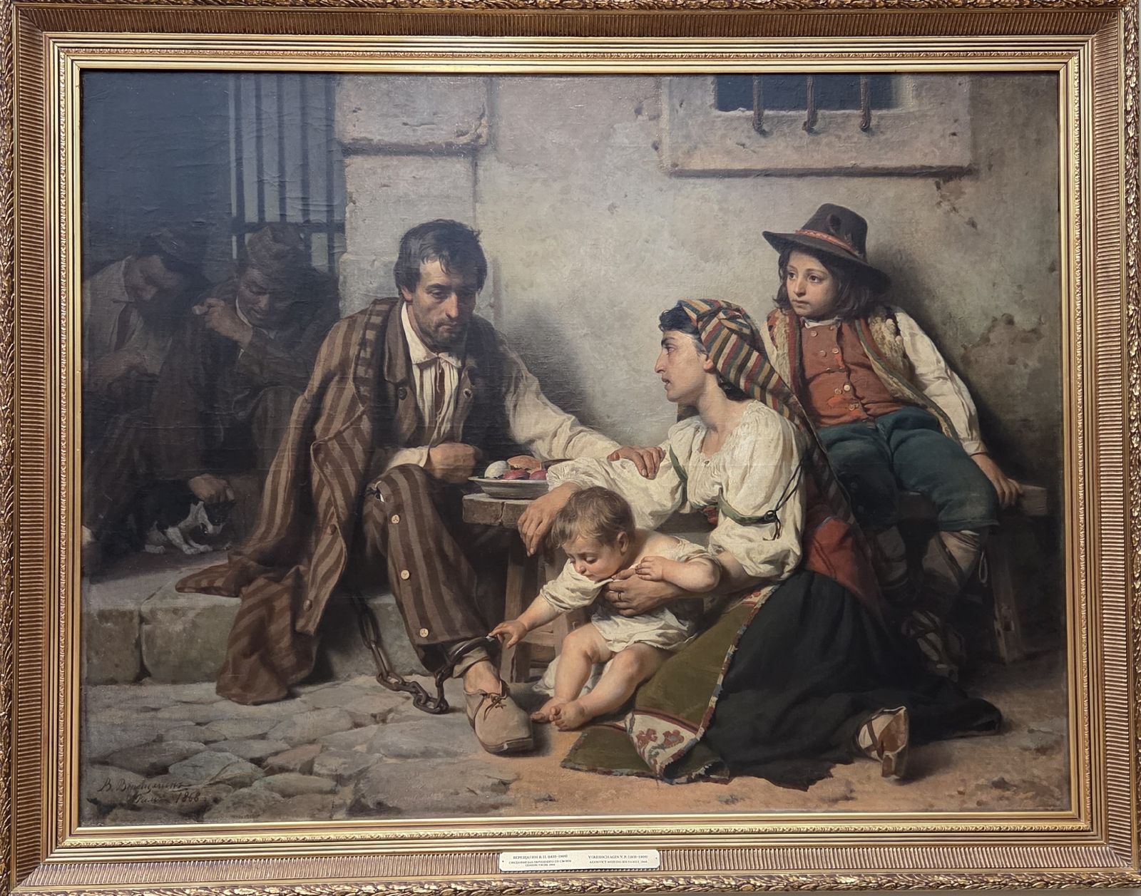 Василий Верещагин. Свидание заключенного со своим семейством 1868  холст, масло