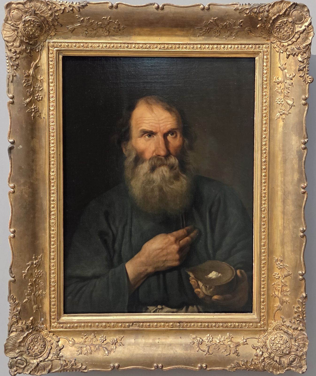 Капитон Зеленцов. Старик с ломтем хлеба. Вторая половина 1820-х холст, масло