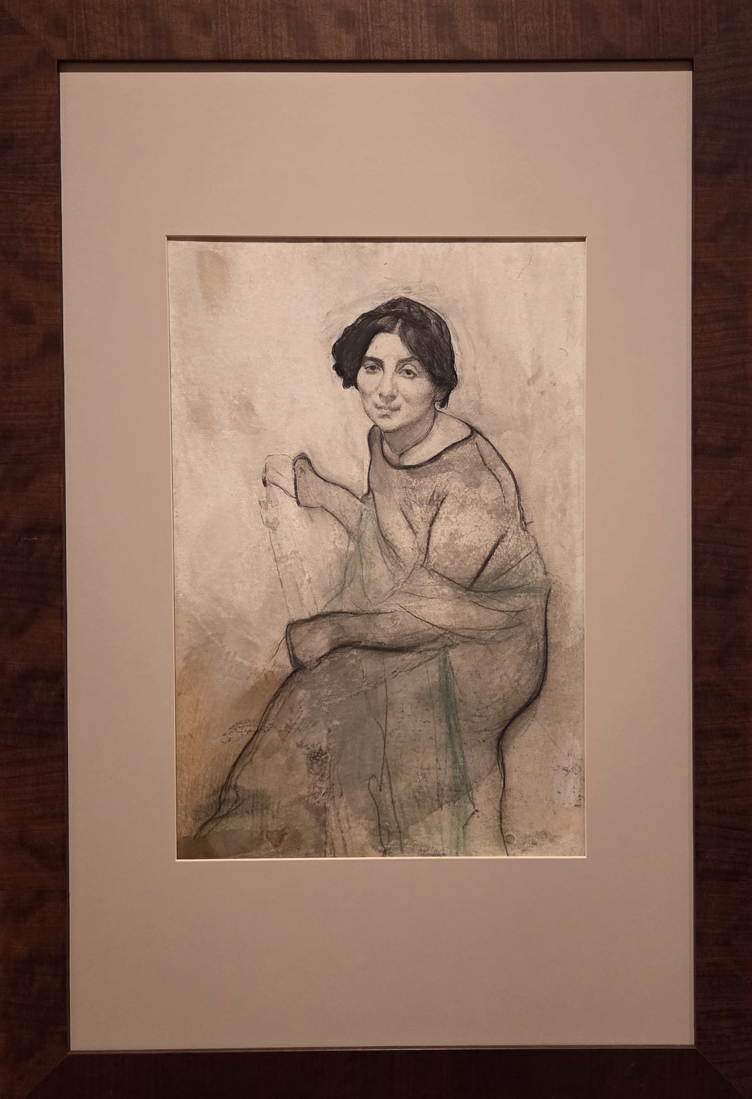Валентин Серов. Портрет Ванды Ландовской. 1907 бумага цветная, грунтованная на картоне, пастель, черный карандаш, белила, акварель