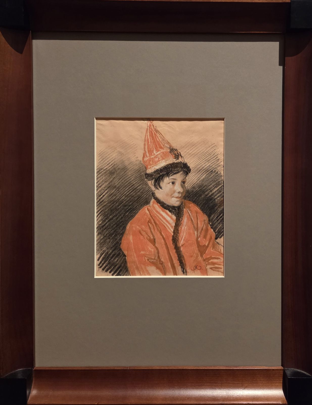 Орест Кипренский. Калмычка Баяуста. 1813 бумага цветная, итальянский карандаш, пастель, белила