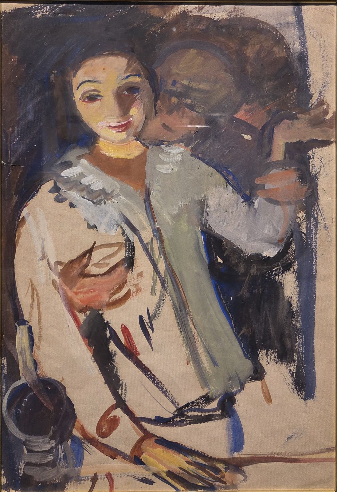 Автопортрет в костюме Пьеро. 1911 г. бумага, темпера