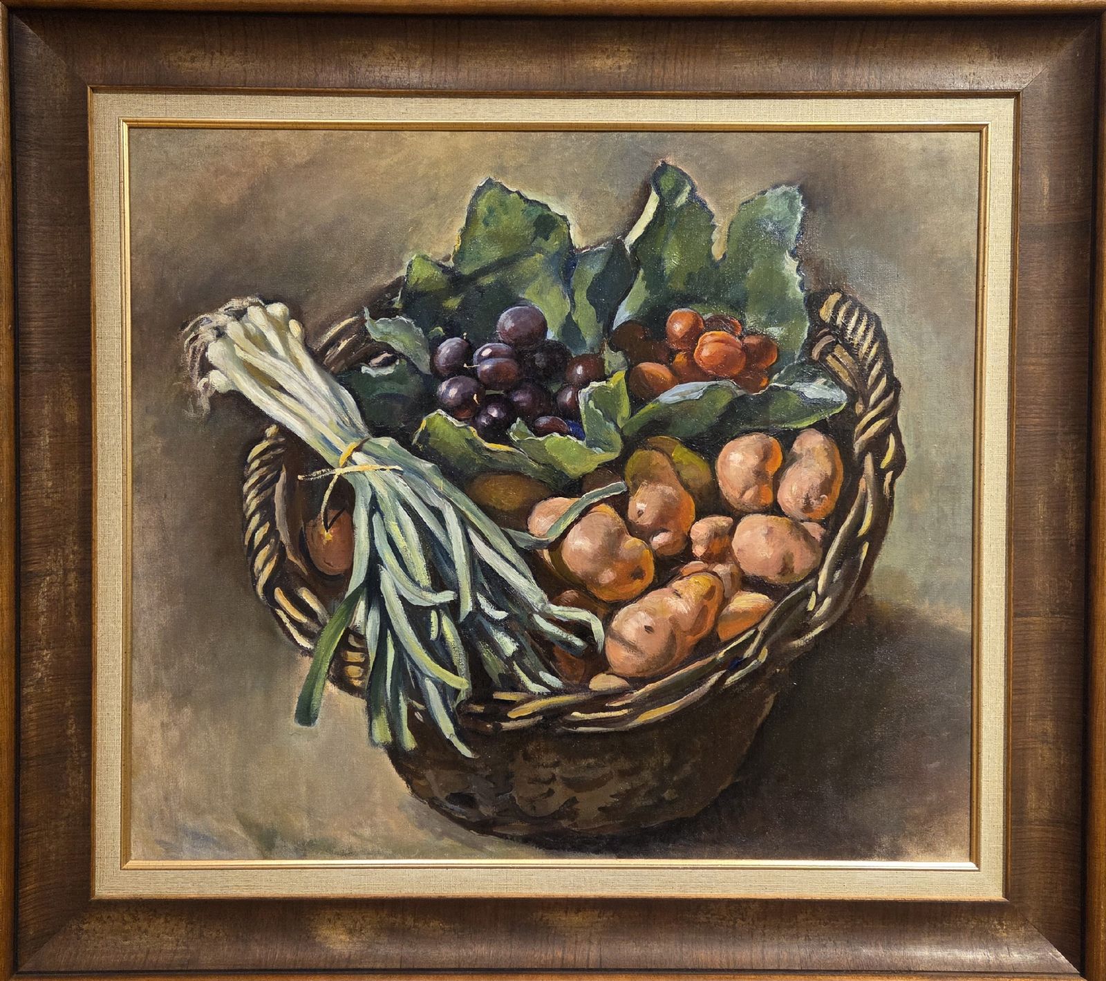 Овощи в корзине. 1930-е гг. холст, масло